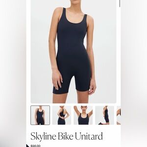 Black Sleeveless Girlfriend Collective Bike Unitard